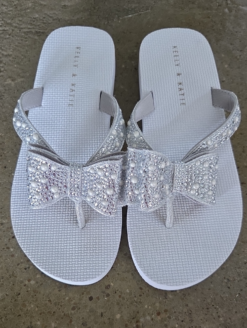 Kelly & Katie Rhinestone Bow Sandals